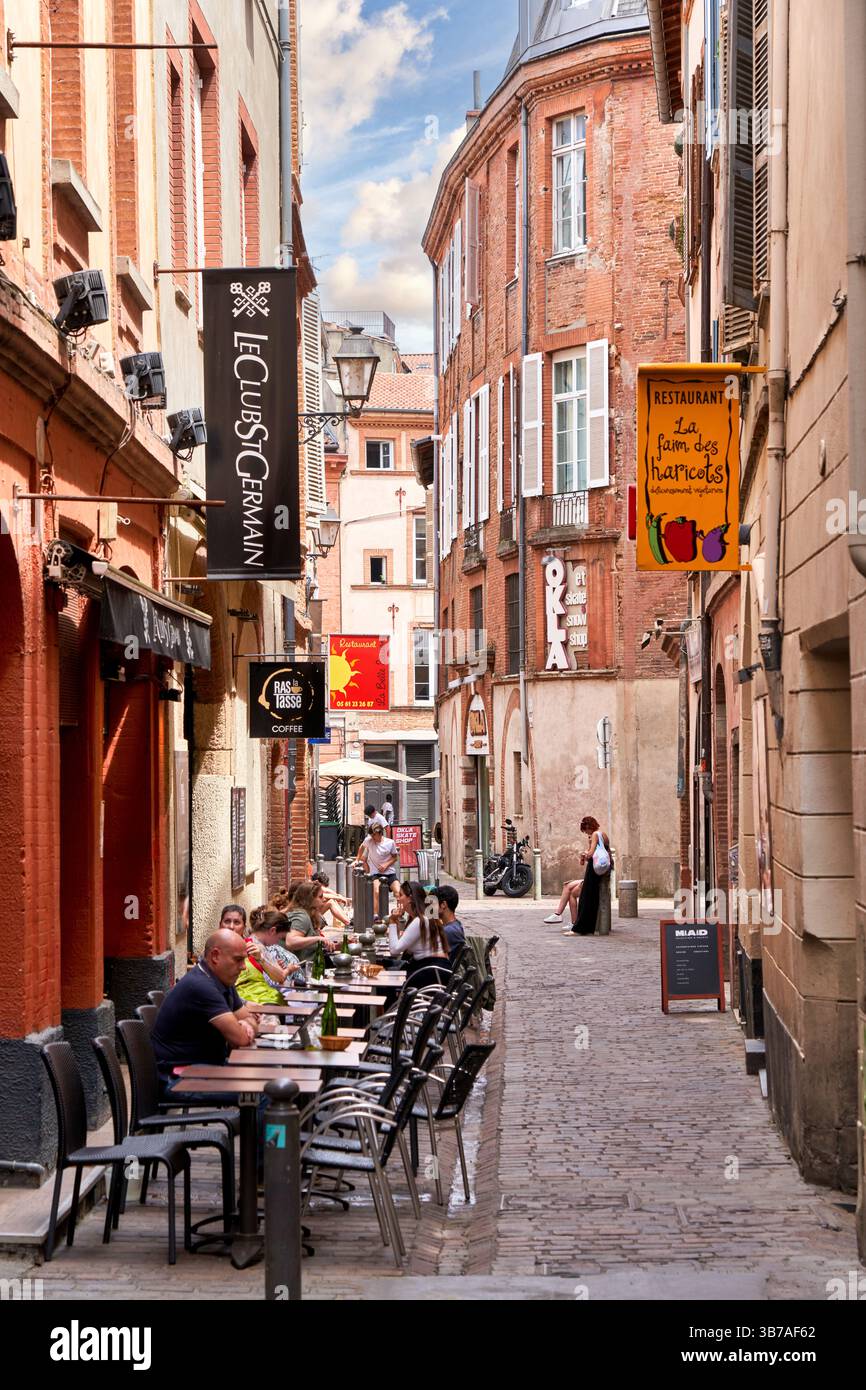 Rue du Puits Vert, Toulouse, Haute-Garonne, Occitanie, France, Europe. Stock Photo