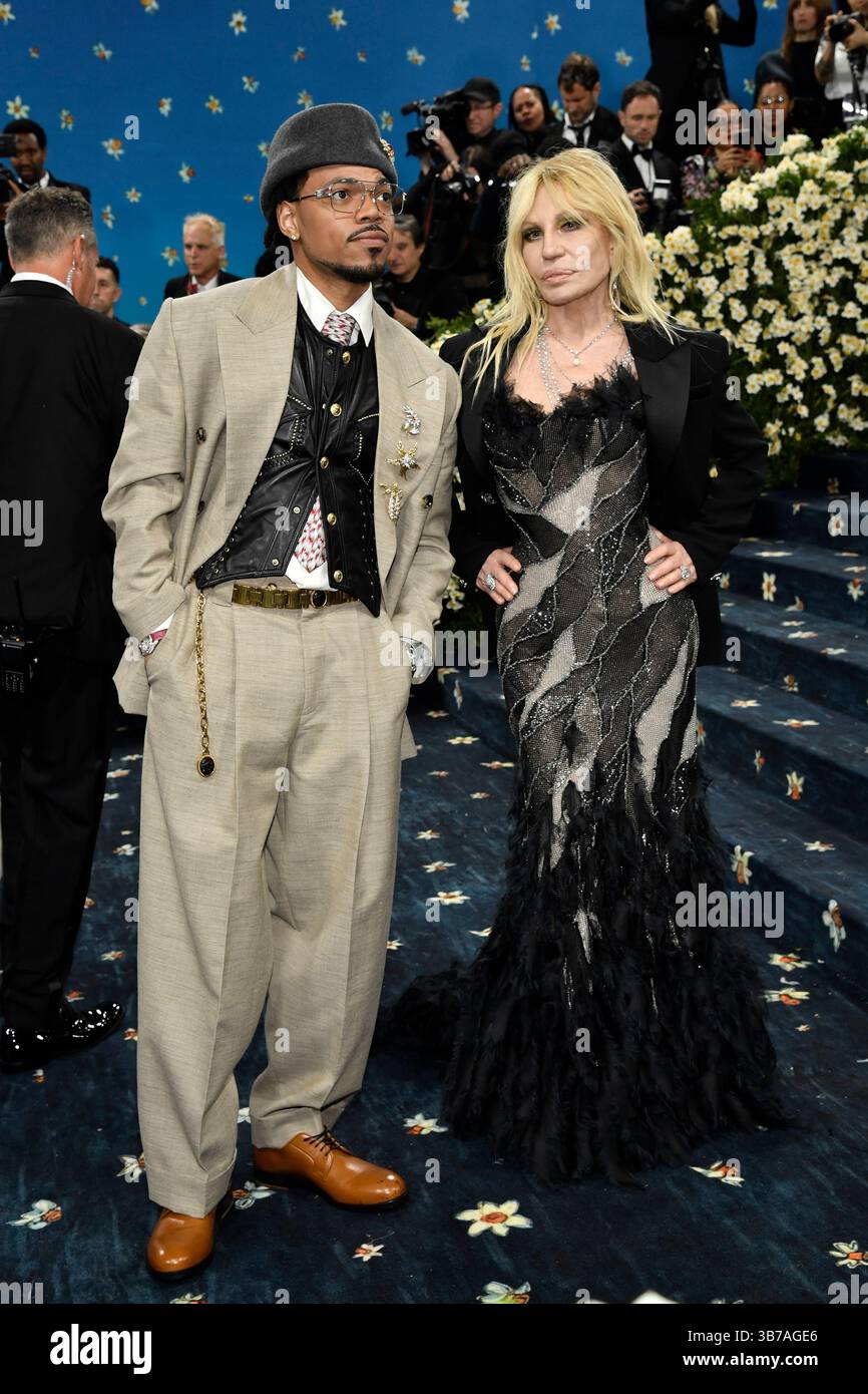 Chance the Rapper, left, and Donatella Versace attend The Metropolitan ...