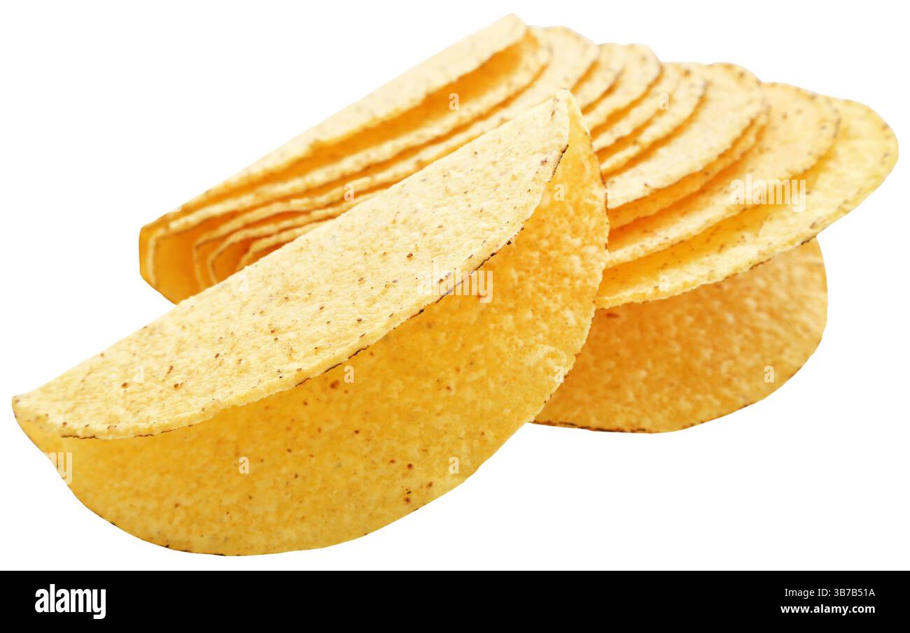 Taco shell, crispy ready to make savory taco isolated Stock Photo - Alamy