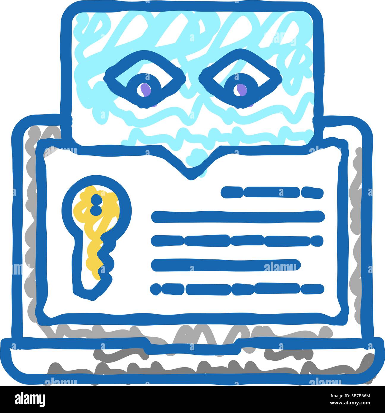 key security system icon doodle illustration Stock Vector Image & Art ...