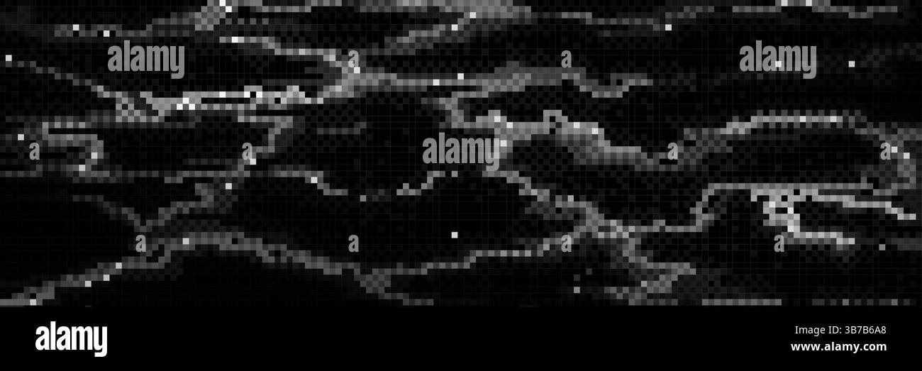 Pixelated black white digital glitch background - abstract monochrome ...