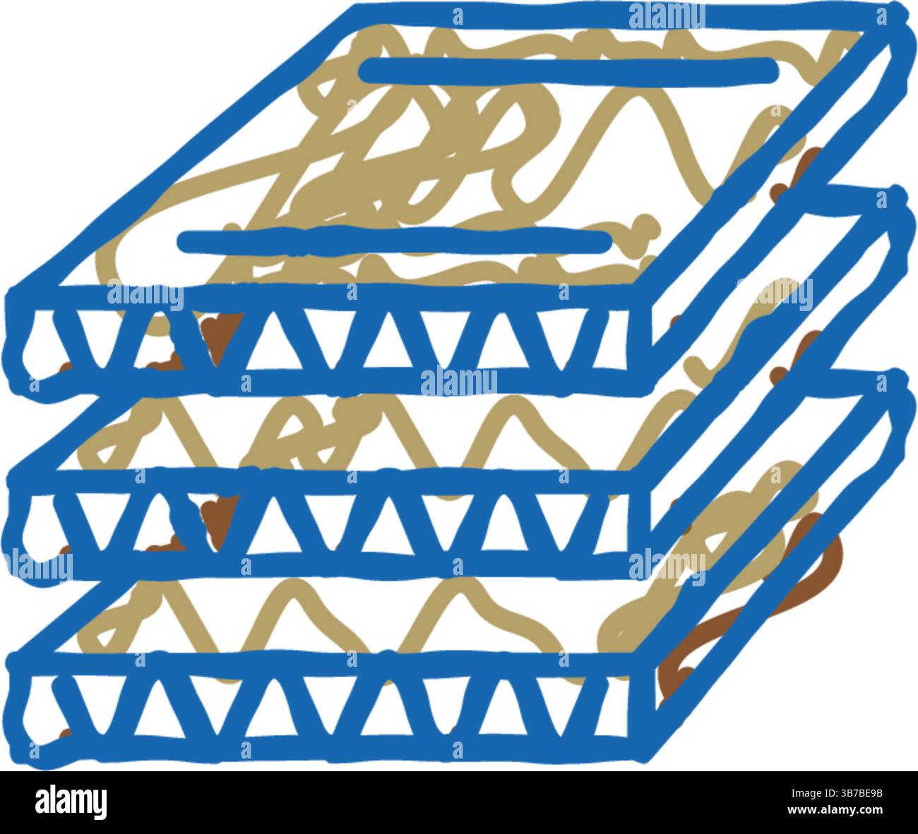 cardboard layers icon doodle illustration Stock Vector Image & Art - Alamy