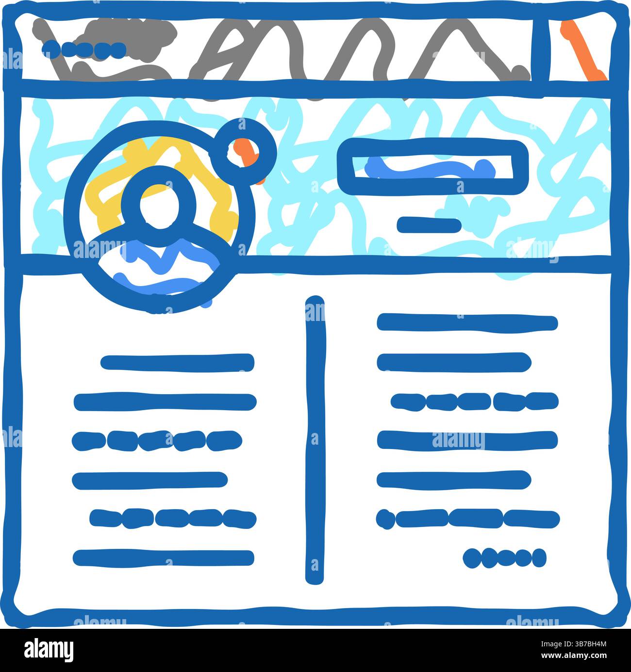 blog social media icon doodle illustration Stock Vector Image & Art - Alamy