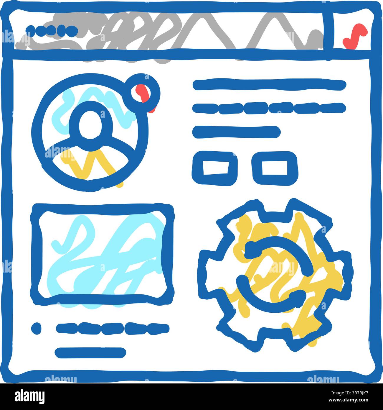 blog management icon doodle illustration Stock Vector Image & Art - Alamy