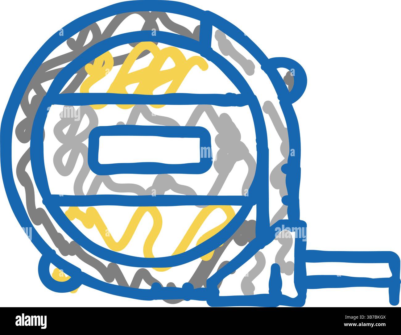 tape meter measure accessory icon doodle illustration Stock Vector ...