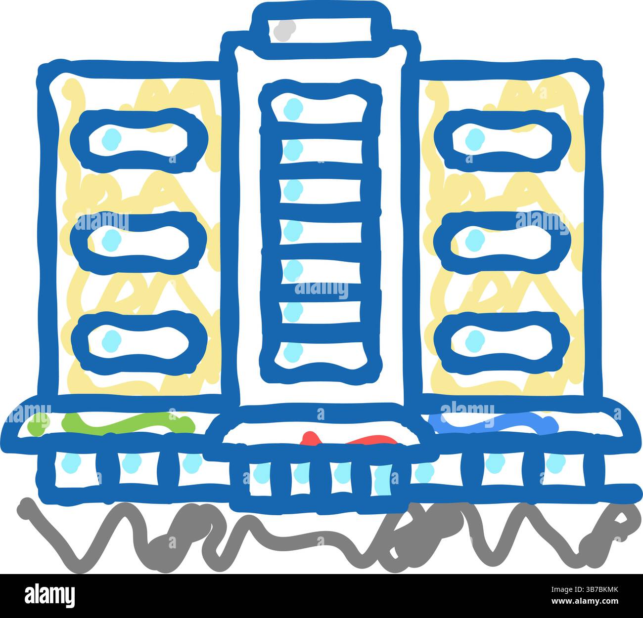 shop and shopping center building icon doodle illustration Stock Vector ...