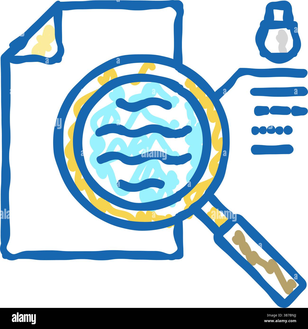 watermarked paper sheet icon doodle illustration Stock Vector Image ...