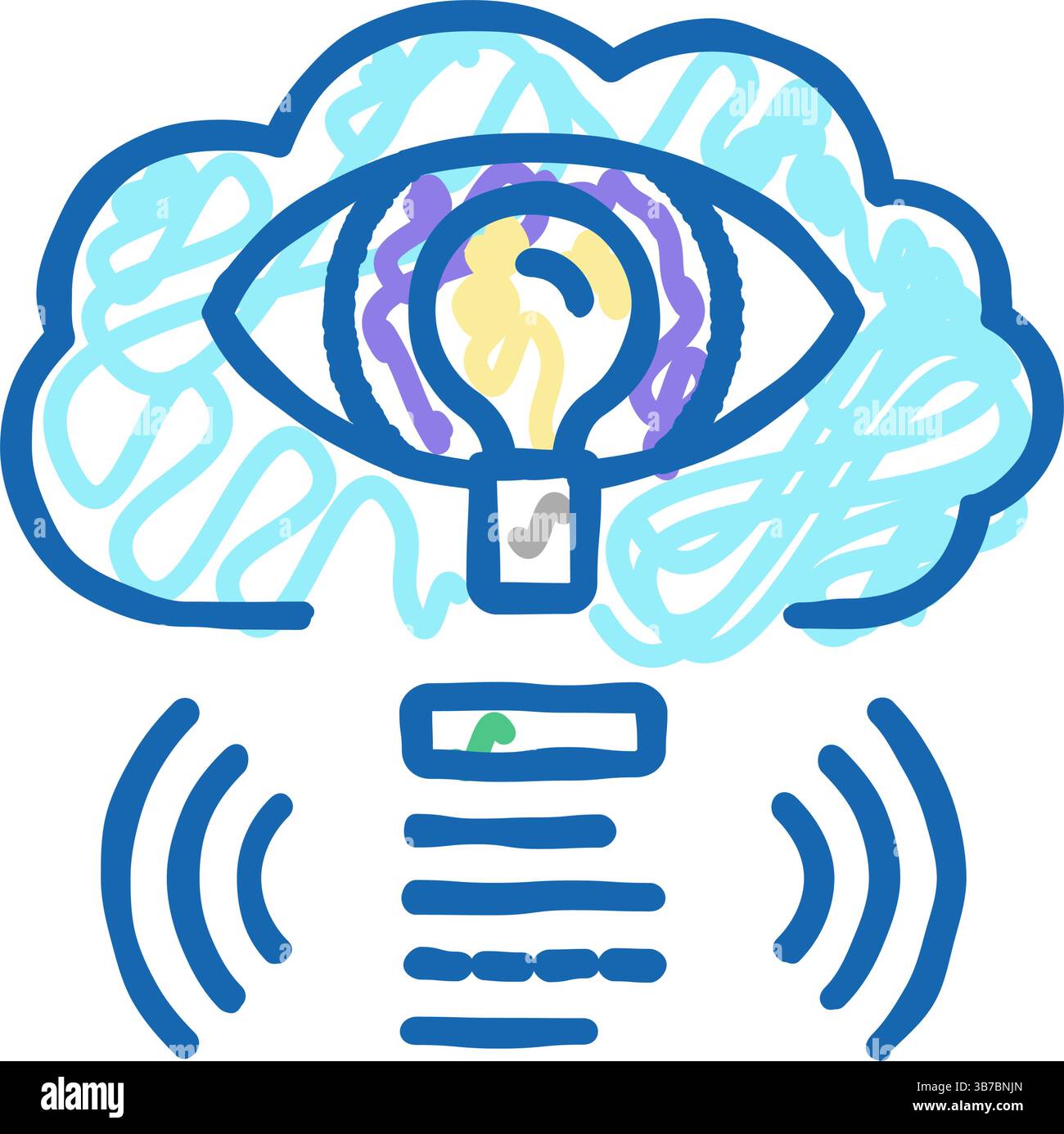 vision business achievement icon doodle illustration Stock Vector Image ...