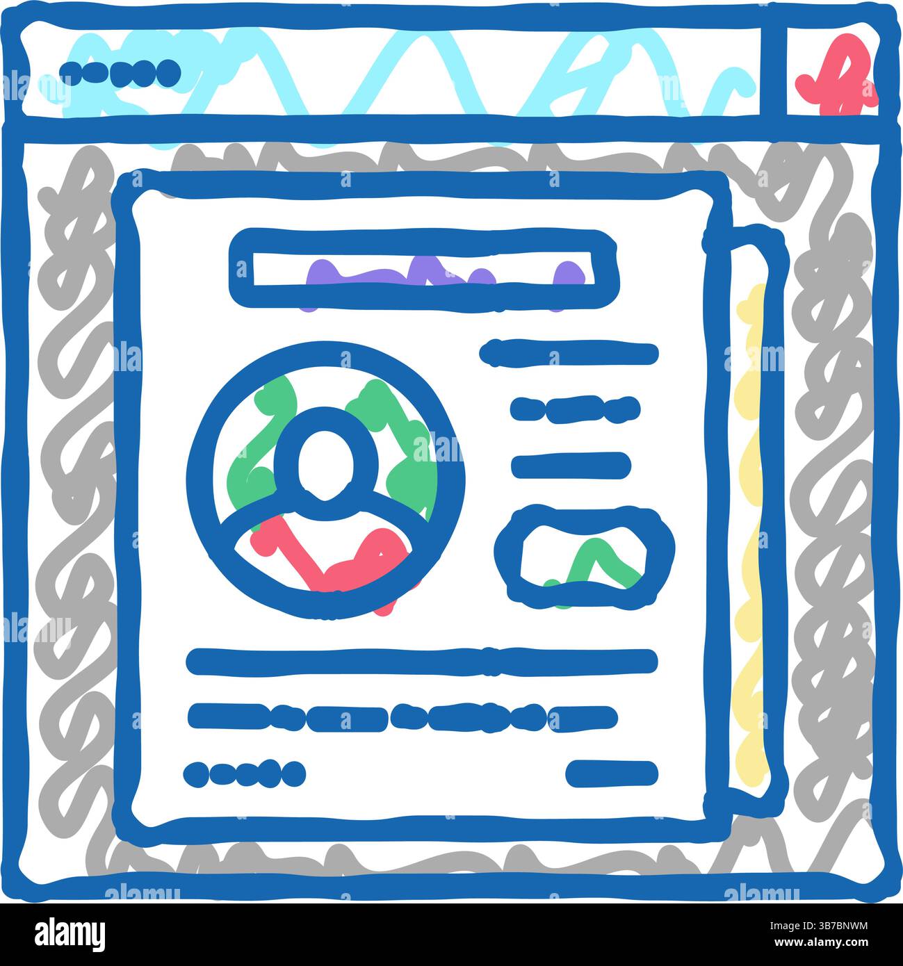 identity company employee icon doodle illustration Stock Vector Image ...