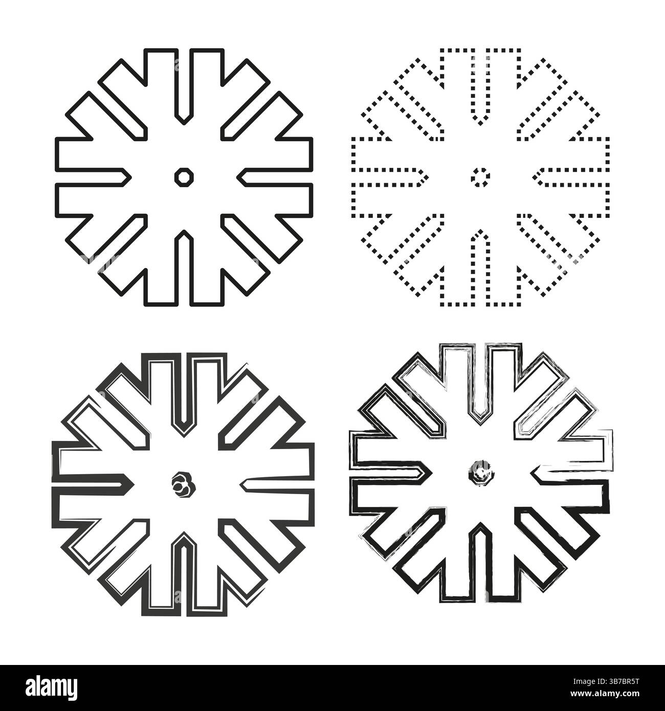 Black fan illustration. Linear spread pattern. Radial shape emblem ...