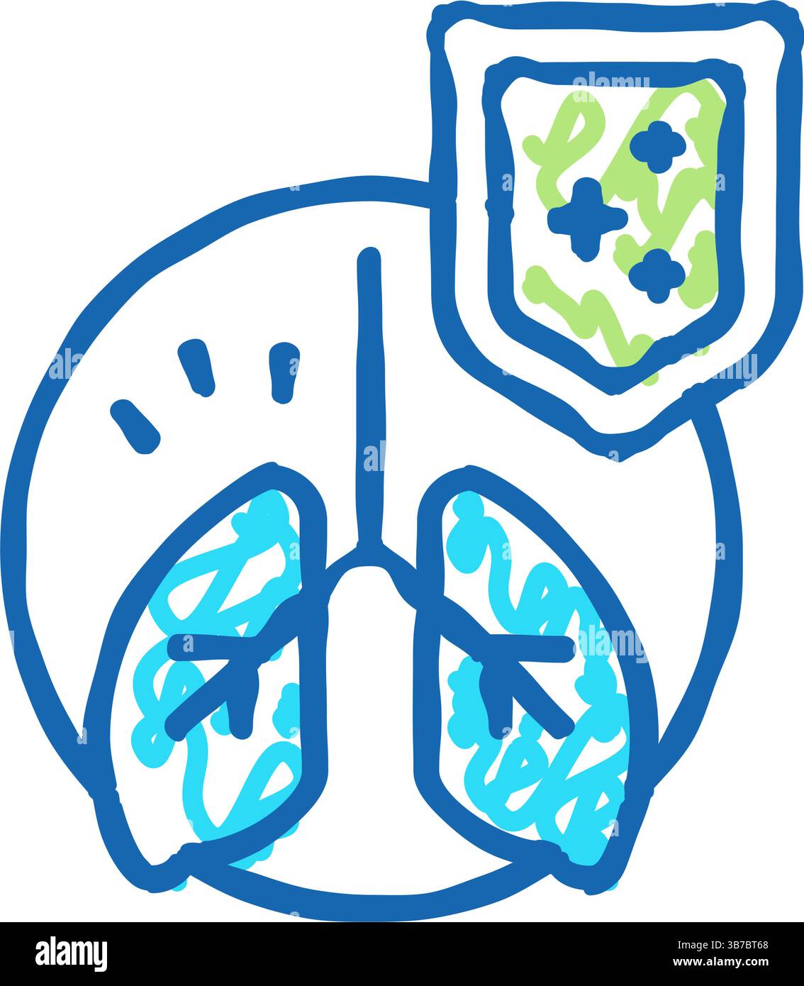lungs immunity defense icon doodle illustration Stock Vector Image ...