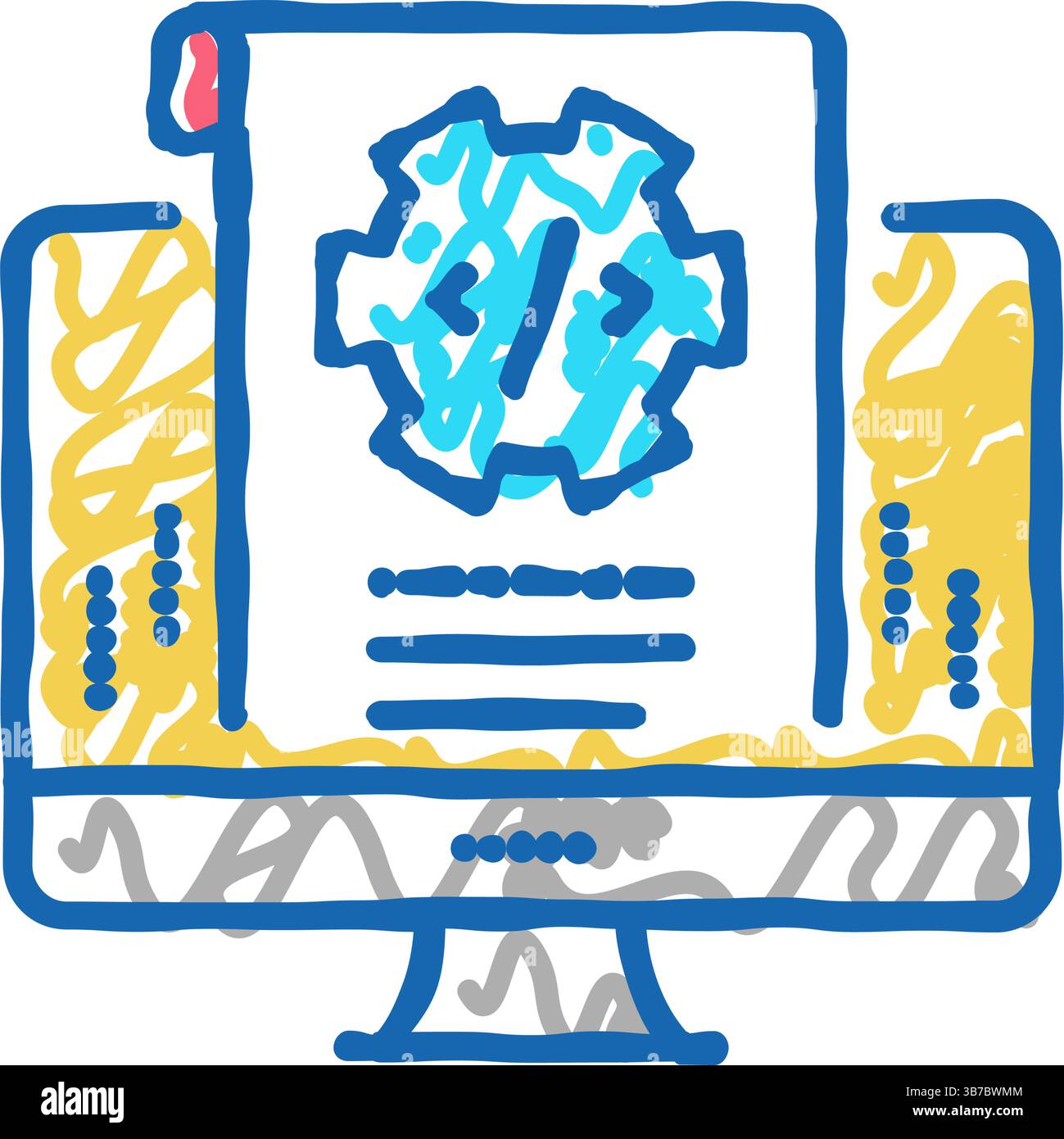 Software code icon doodle Stock Vector Images - Alamy