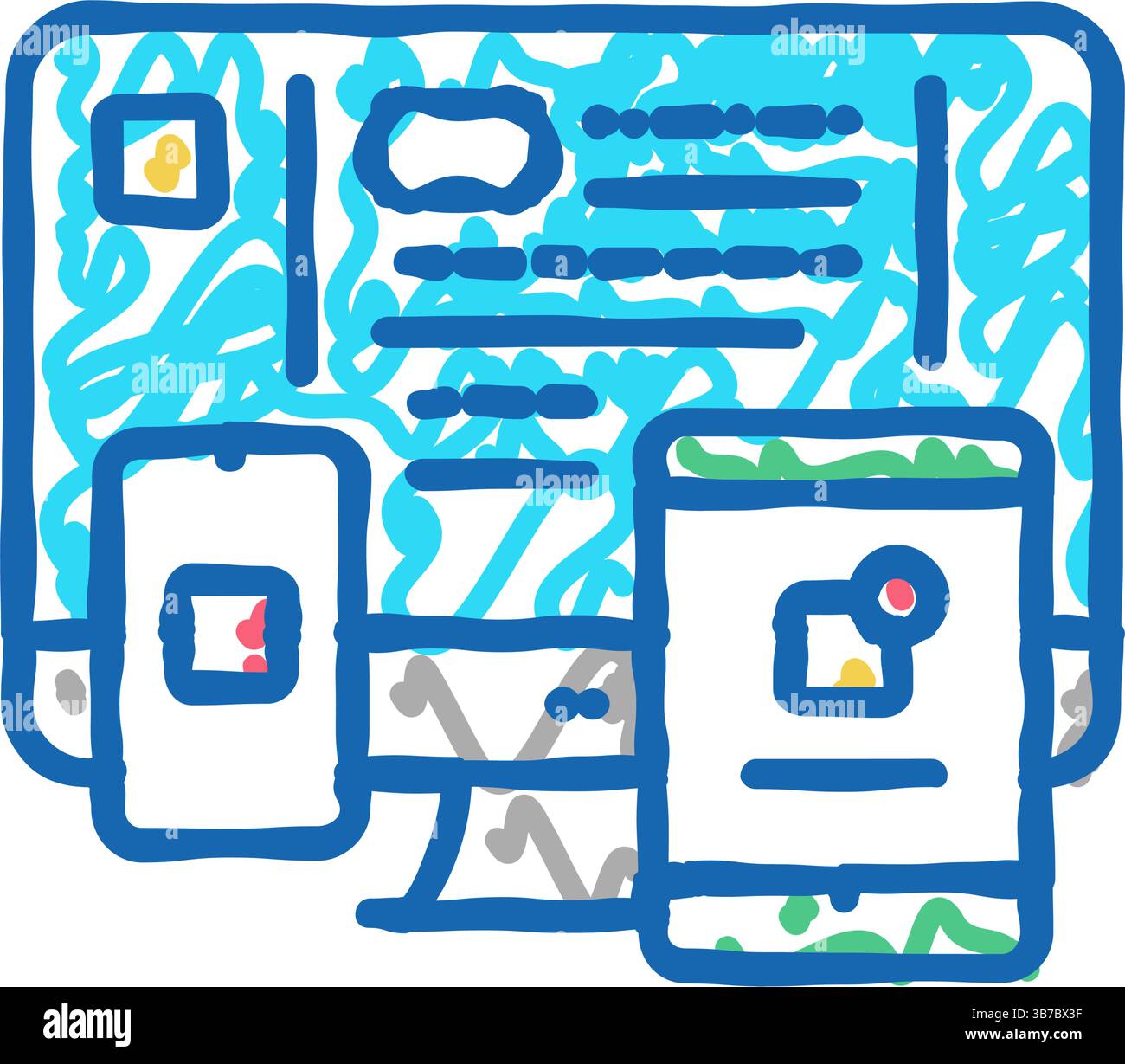 application software icon doodle illustration Stock Vector Image & Art ...
