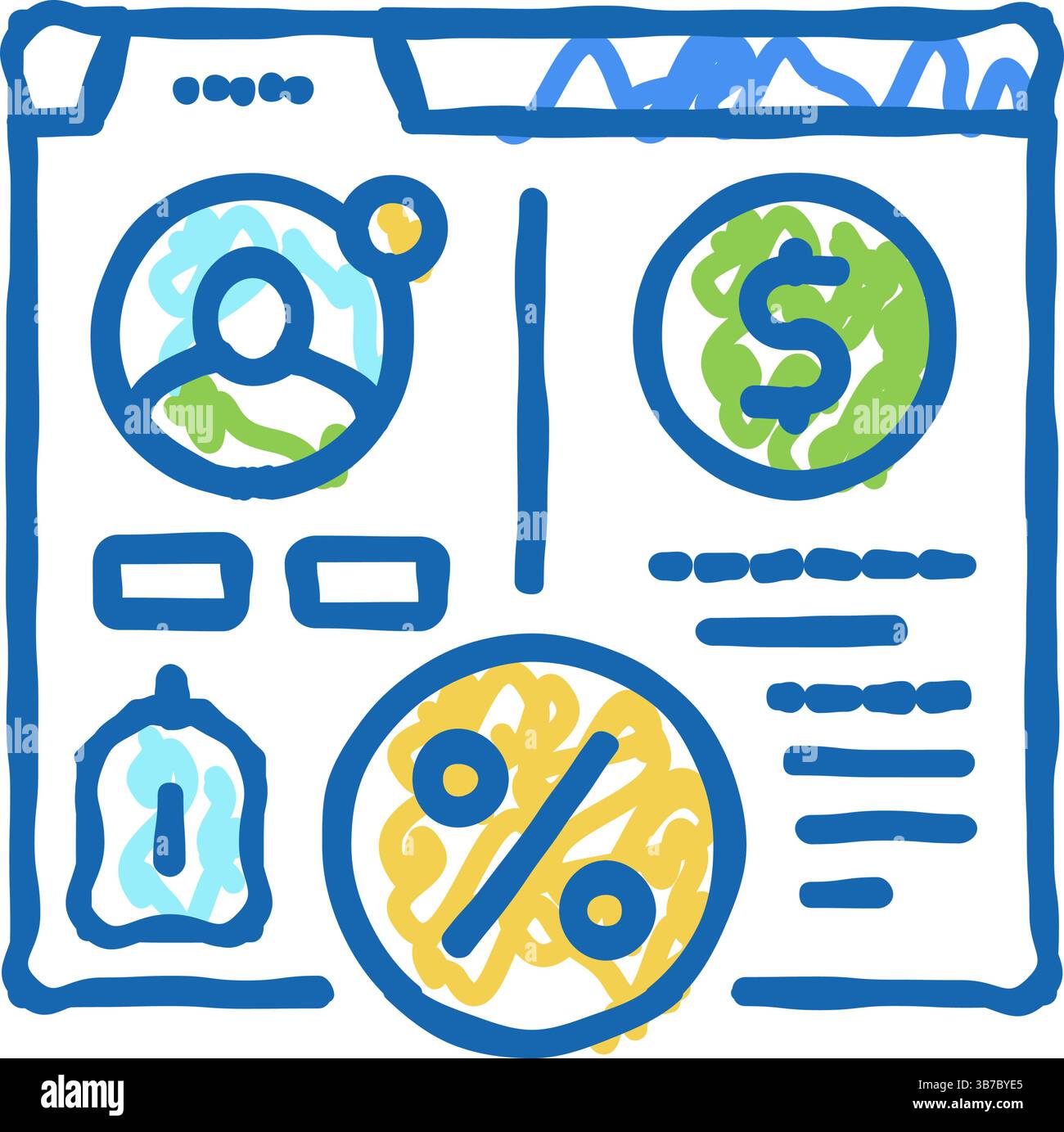 lending finance icon doodle illustration Stock Vector Image & Art - Alamy