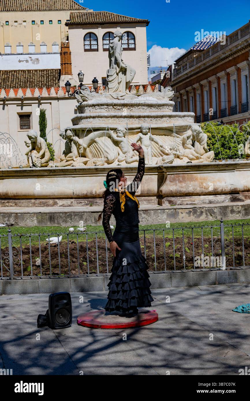 Flamingo dancer on the streets of Seville Stock Photo