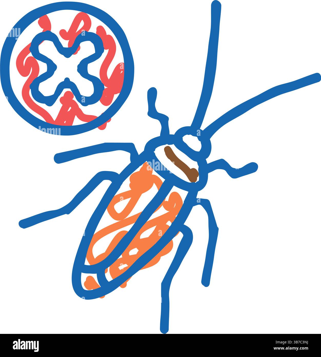 cockroach control icon doodle illustration Stock Vector Image & Art - Alamy