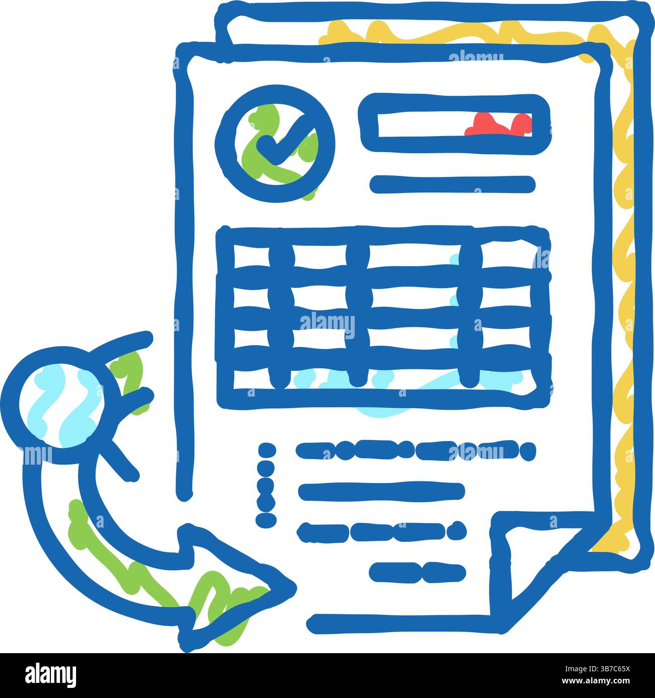 receiving report icon doodle illustration Stock Vector Image & Art - Alamy