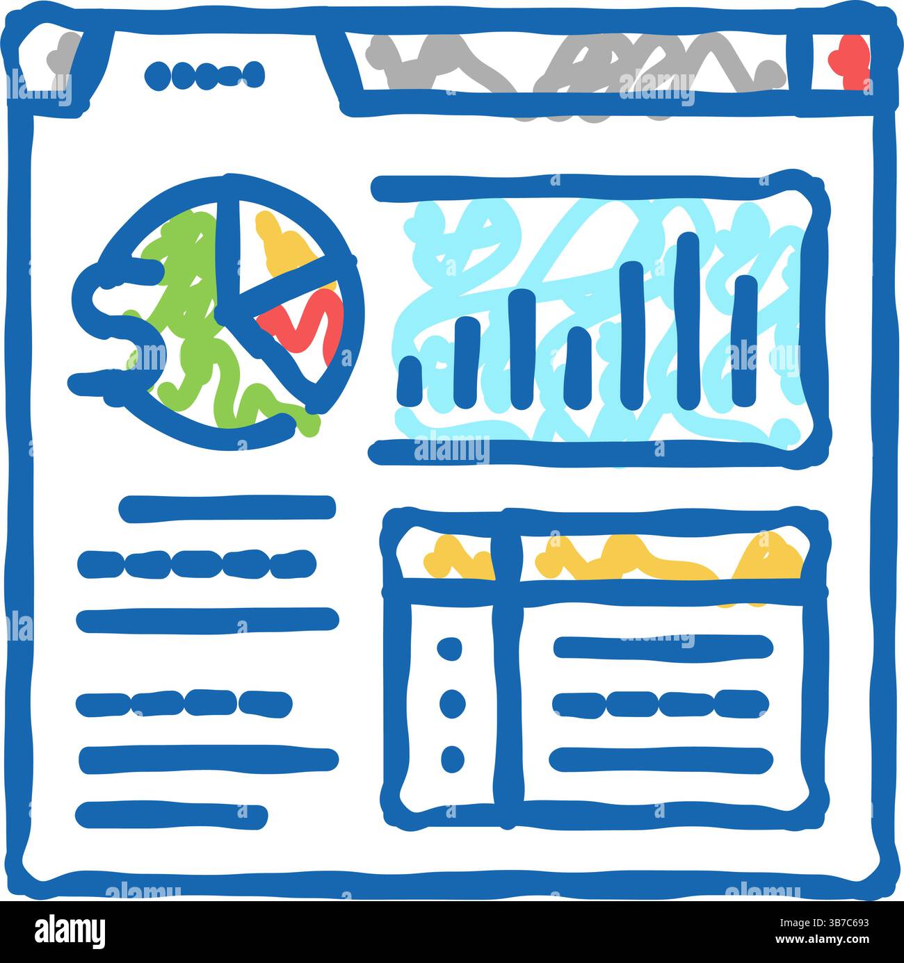 sales report icon doodle illustration Stock Vector Image & Art - Alamy