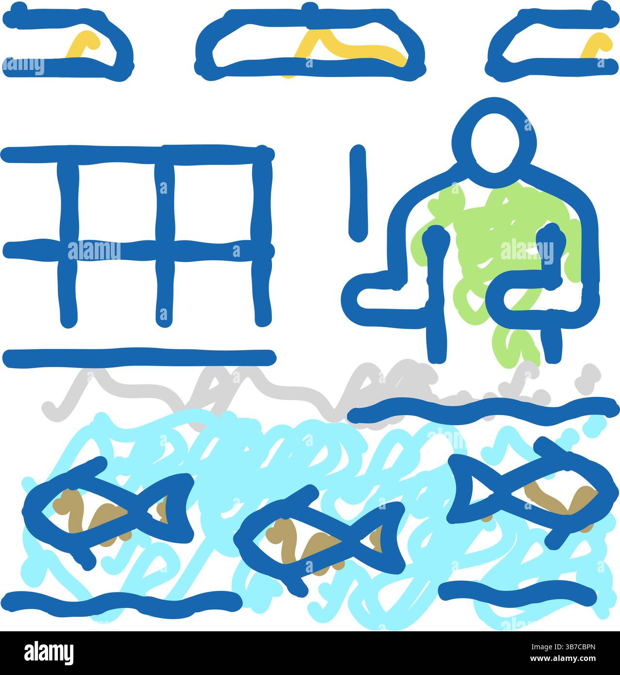 hatcheries salmon icon doodle illustration Stock Vector Image & Art - Alamy
