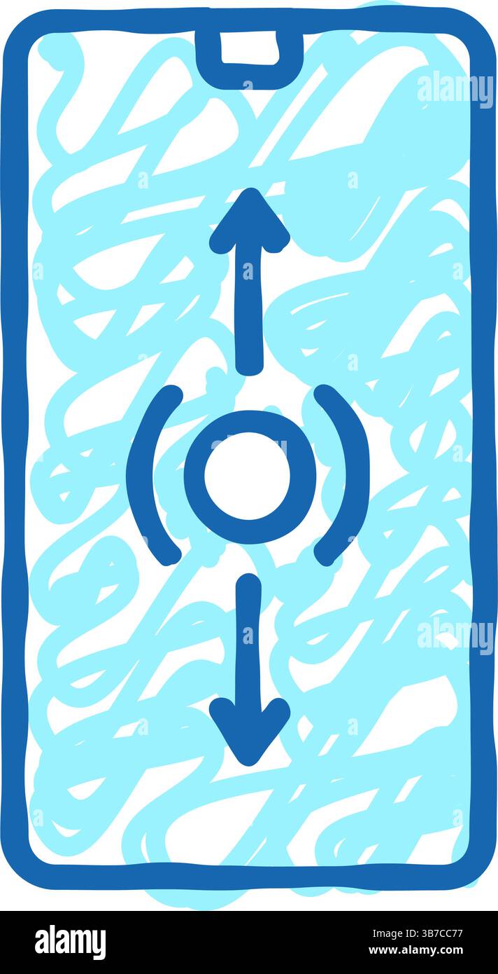 mobile scroll icon doodle illustration Stock Vector Image & Art - Alamy