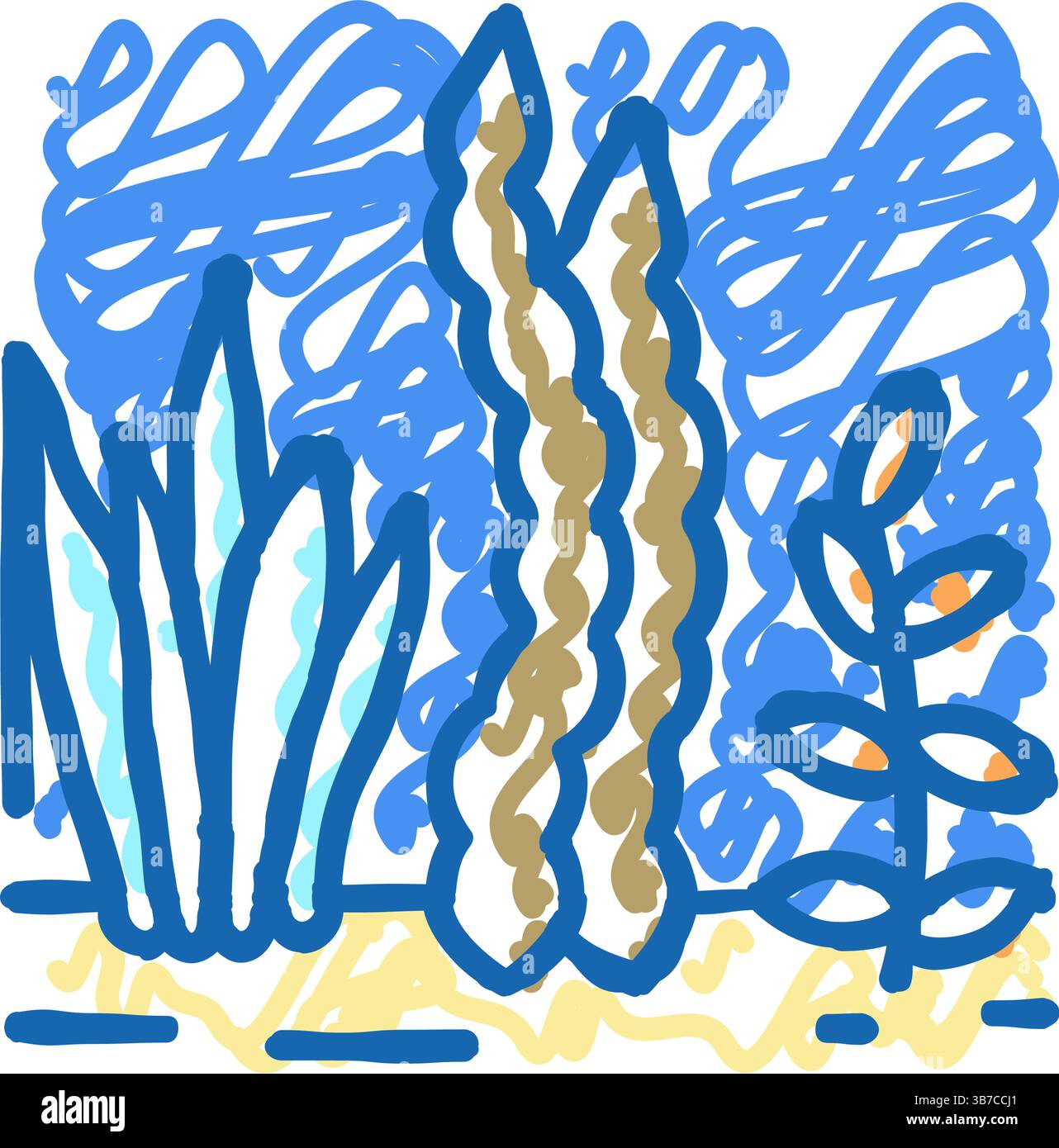 seaweed seafood icon doodle illustration Stock Vector Image & Art - Alamy