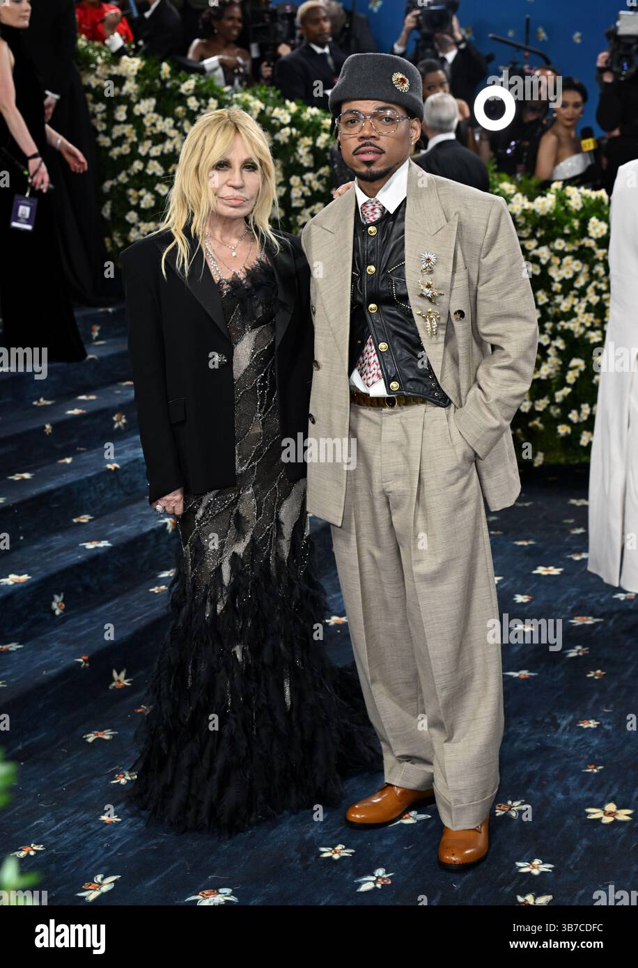 New York, USA. May 5th, 2025. Chance the Rapper and Donatella Versace ...