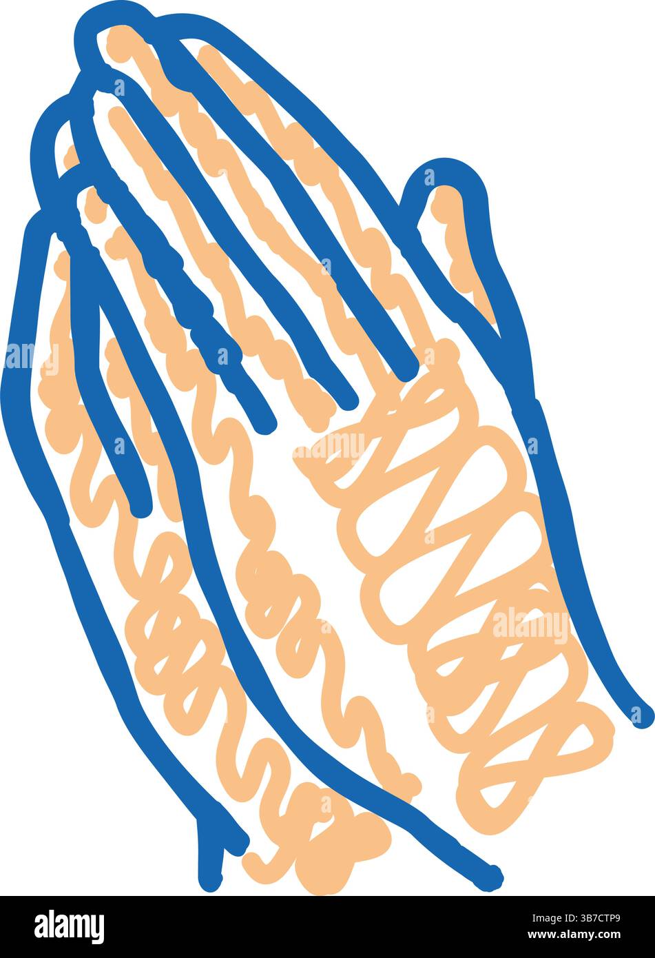 pray hand gesture icon doodle illustration Stock Vector Image & Art - Alamy
