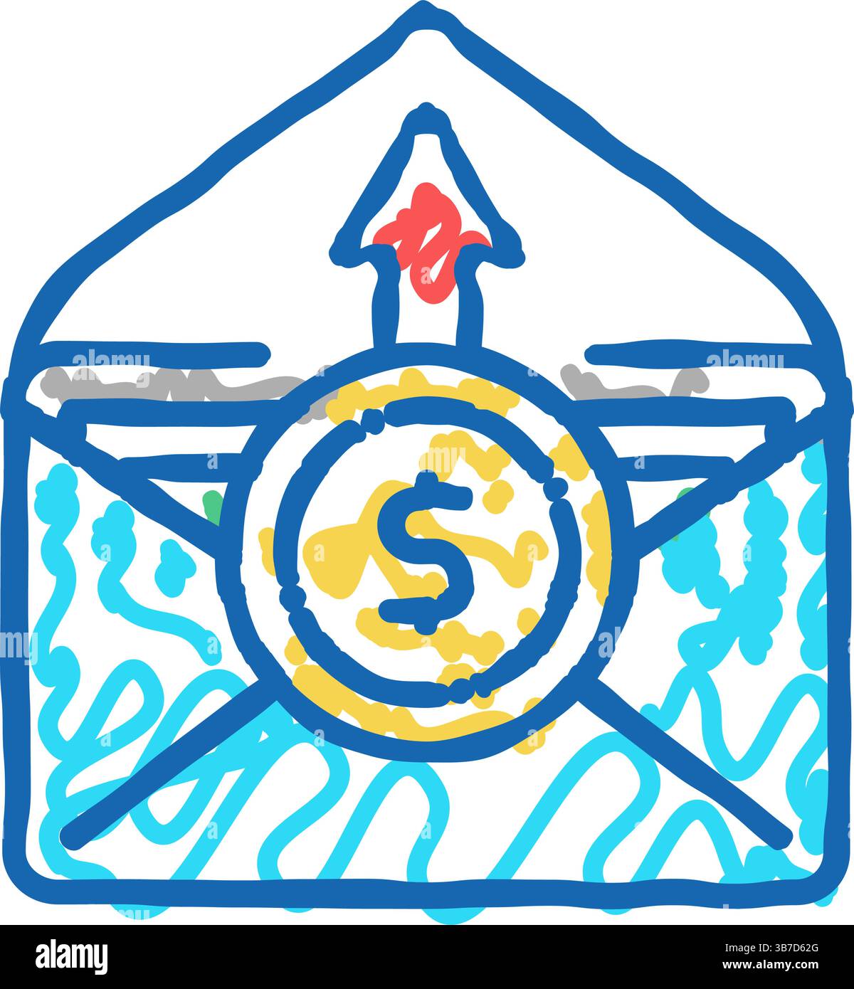 wage inflation icon doodle illustration Stock Vector Image & Art - Alamy