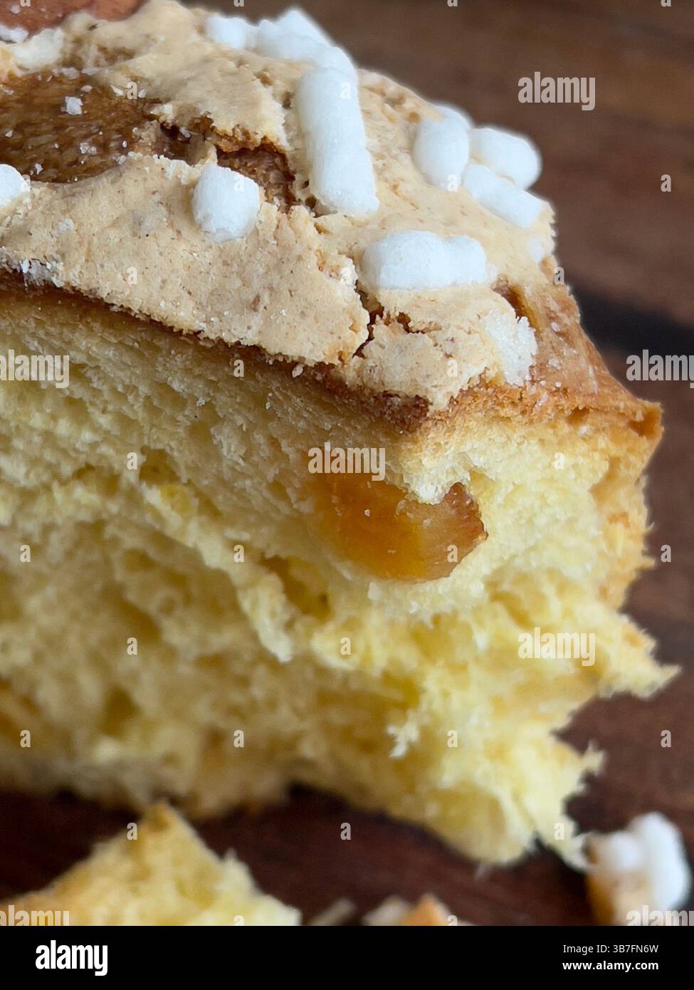 Slice of Traditional Italian Cake - Smartphone Captured Stock Image