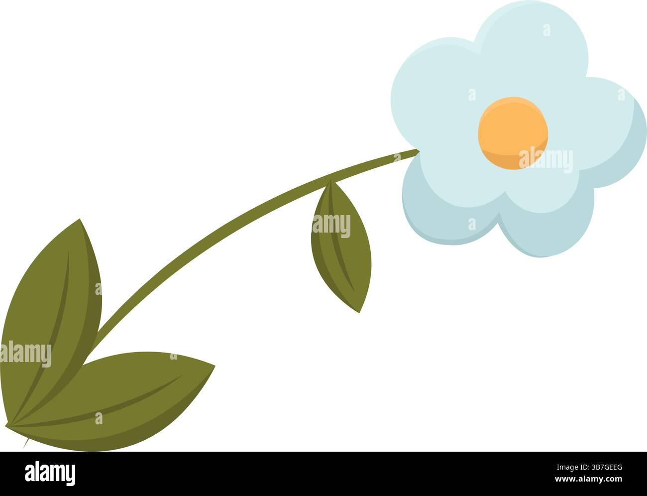Single blue flower. Vector illustration Stock Vector Image & Art - Alamy