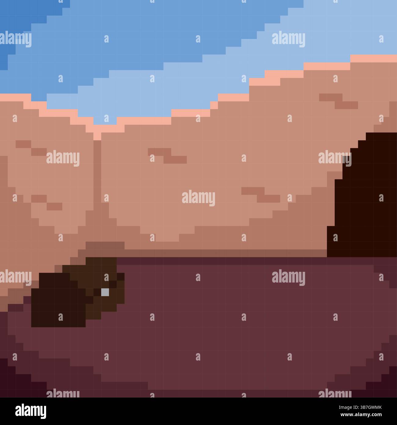 Cave path with rock walls. Vector illustration Stock Vector Image & Art ...