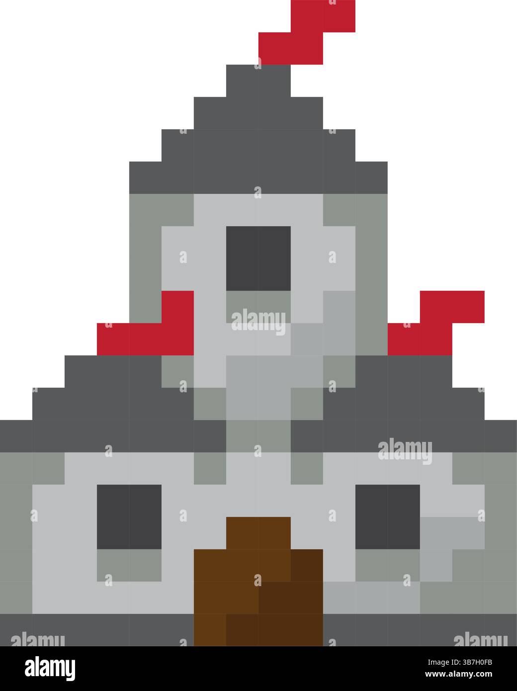 Medieval castle with towers. Vector illustration Stock Vector
