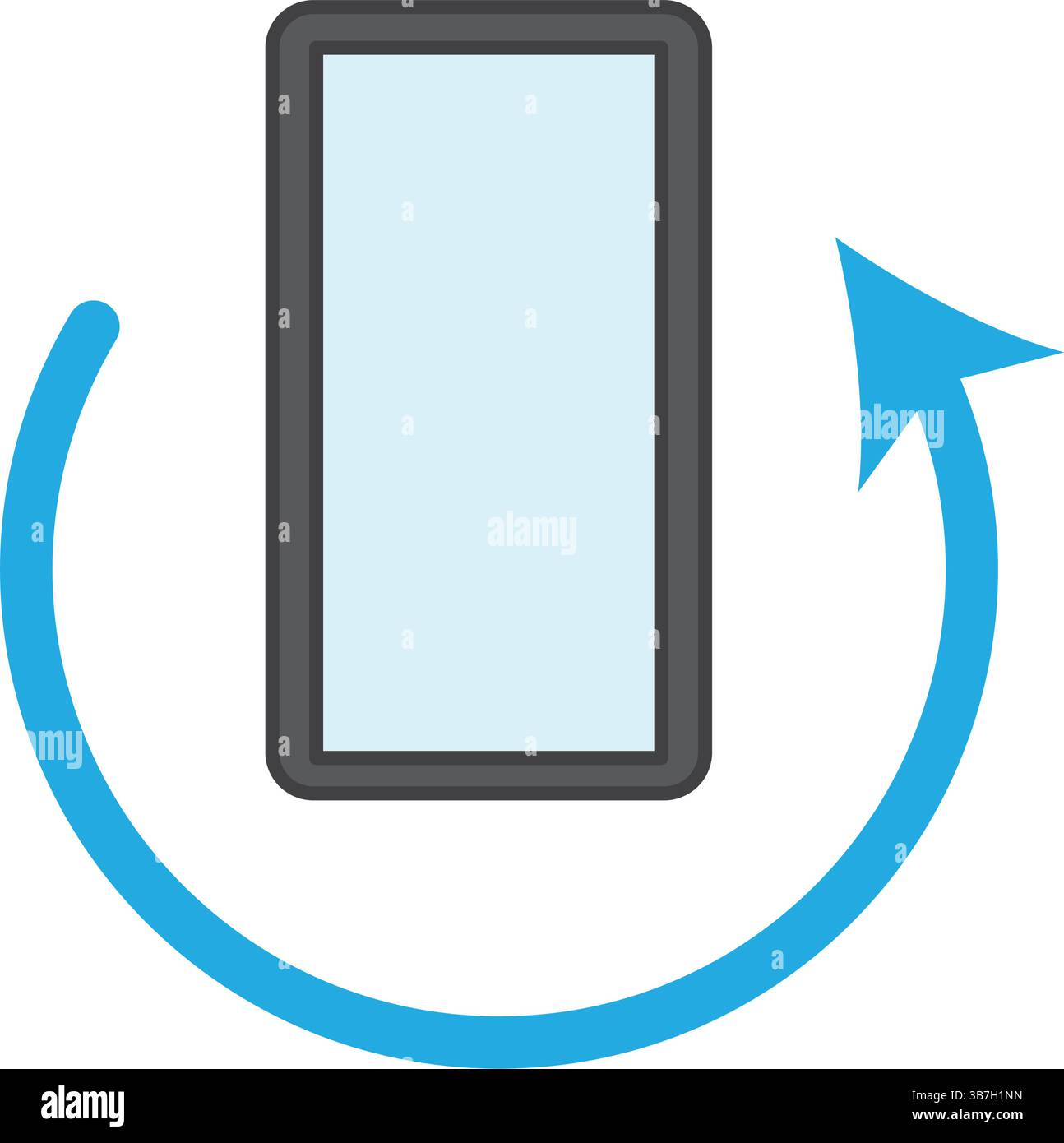 Smartphone with circular arrow. Vector illustration Stock Vector