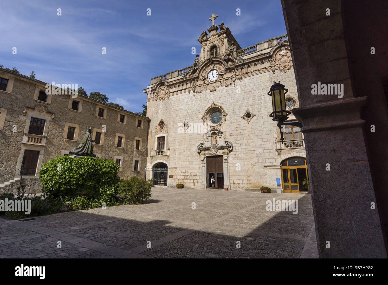 Santuario de LLuc, siglo XVII, Escorca, Sierra de Tramuntana, Mallorca, balearic islands, spain Stock Photo