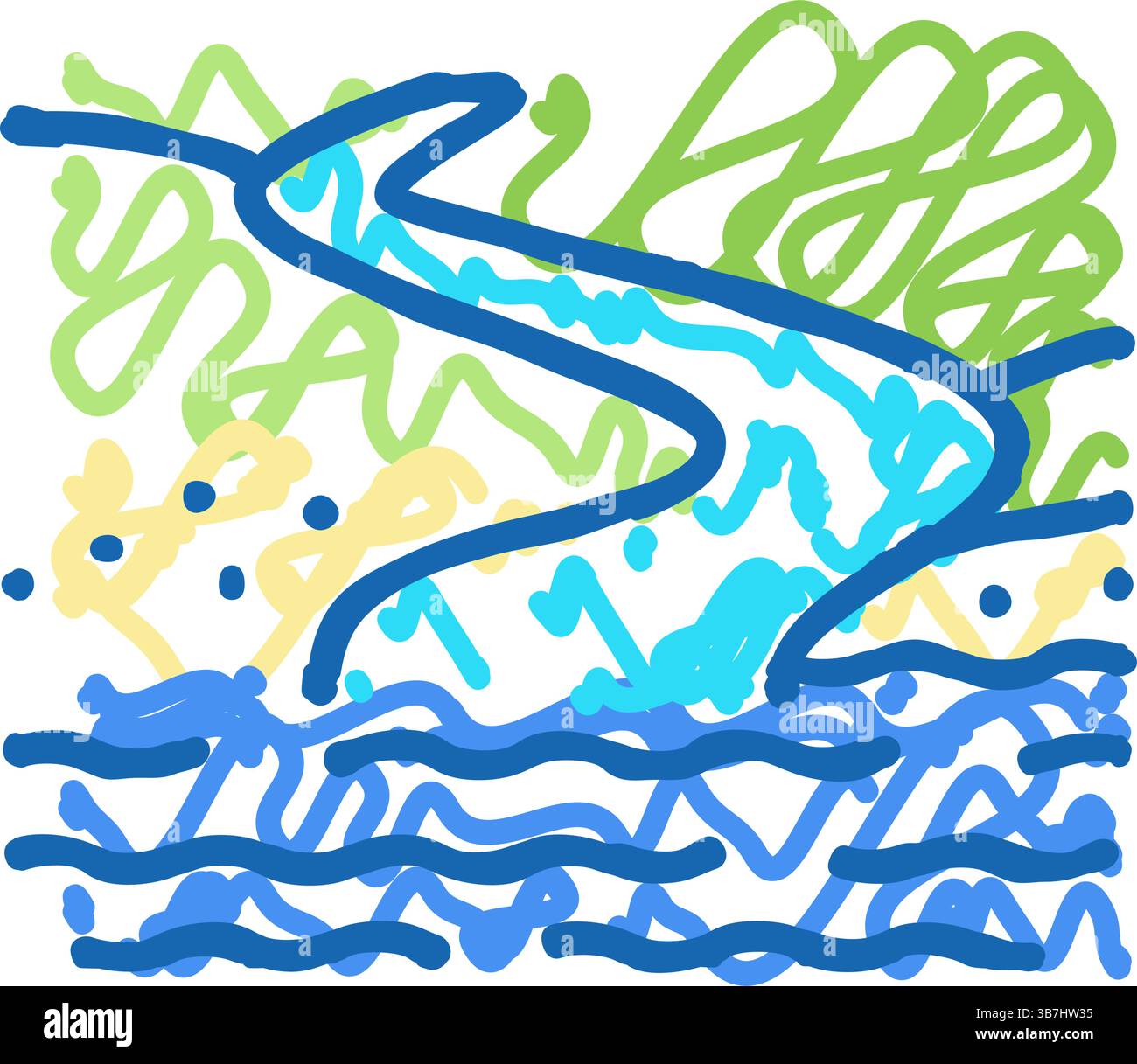 river mouth icon doodle illustration Stock Vector Image & Art - Alamy