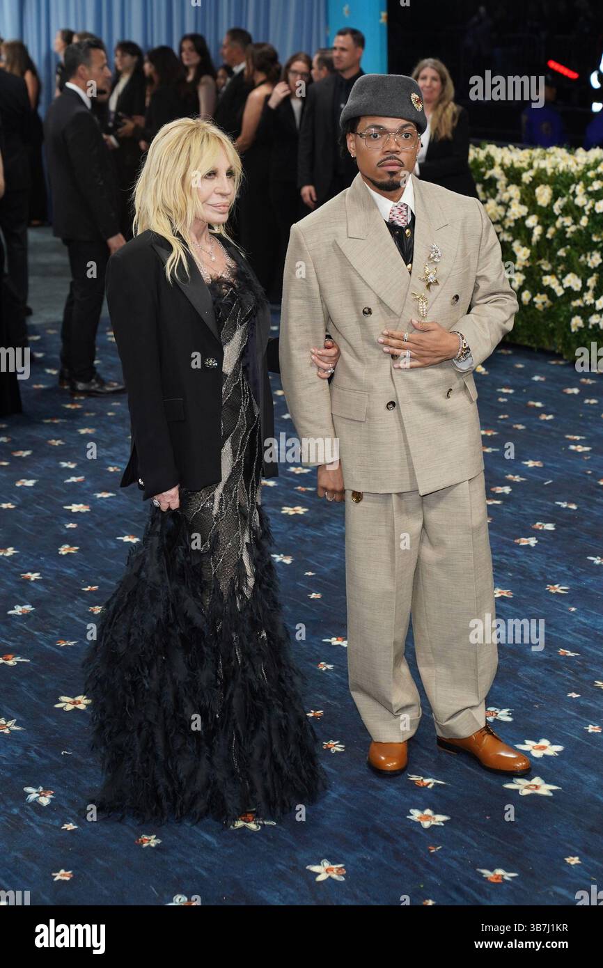 Ny. 05th May, 2025. Donatella Versace, Chance the Rapper at arrivals ...