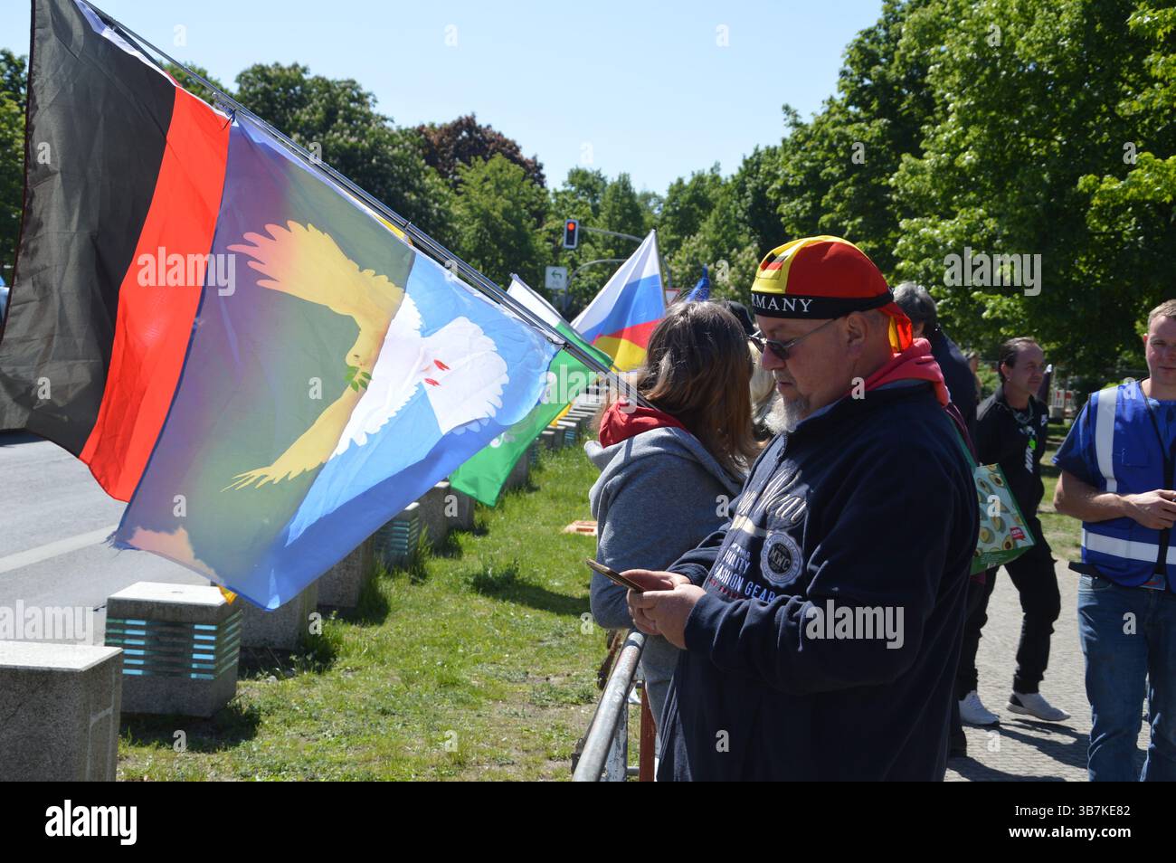Berlin, Germany - May 6, 2025 - Rally against Friedrich Merz in front ...