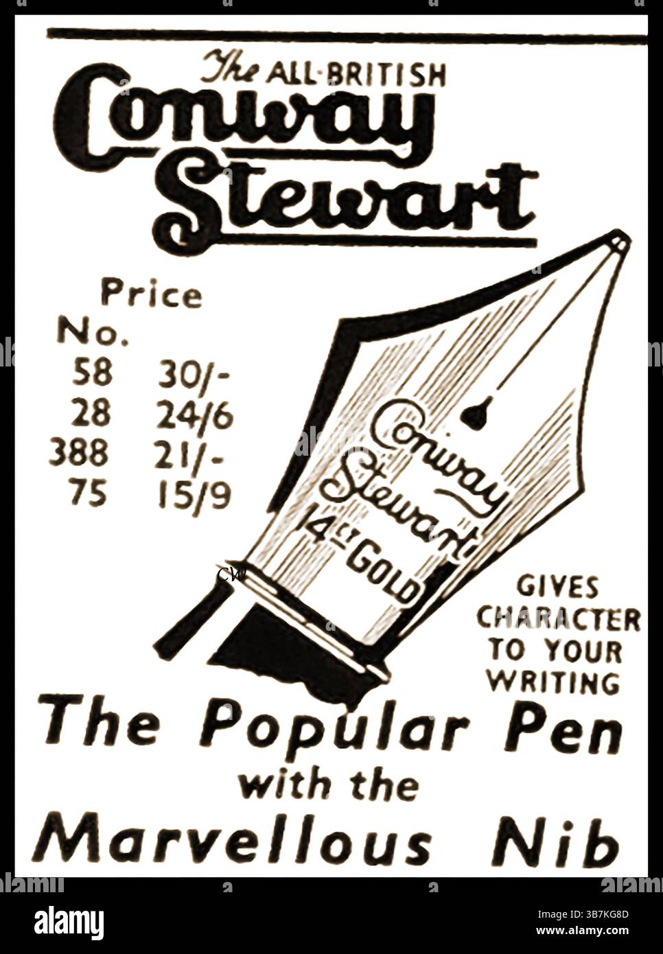 文房具 【入手困難】1950s Conway Stewart 14ct EF ロンドン♪
