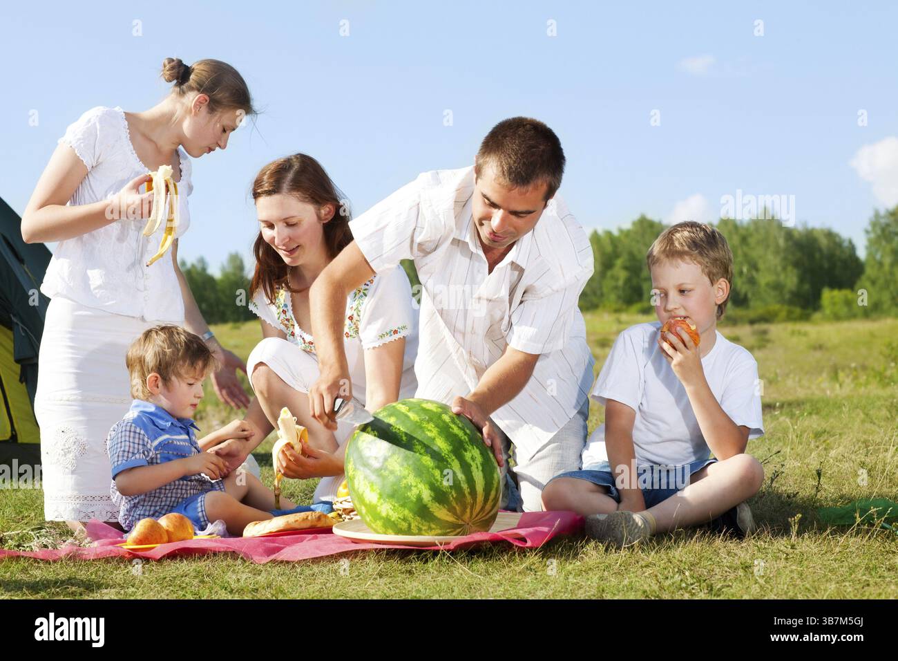 Family picnics hi-res stock photography and images - Alamy