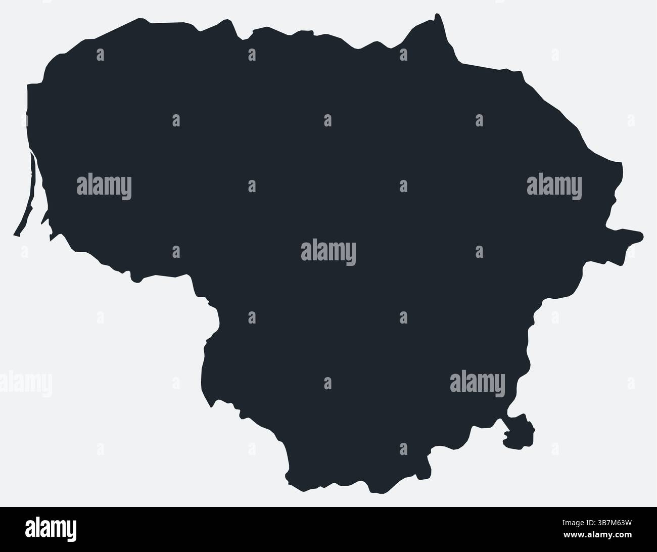 Lithuania Vector Shape Lithuania map. Just a simple border map. Shape of the country. Flat ...
