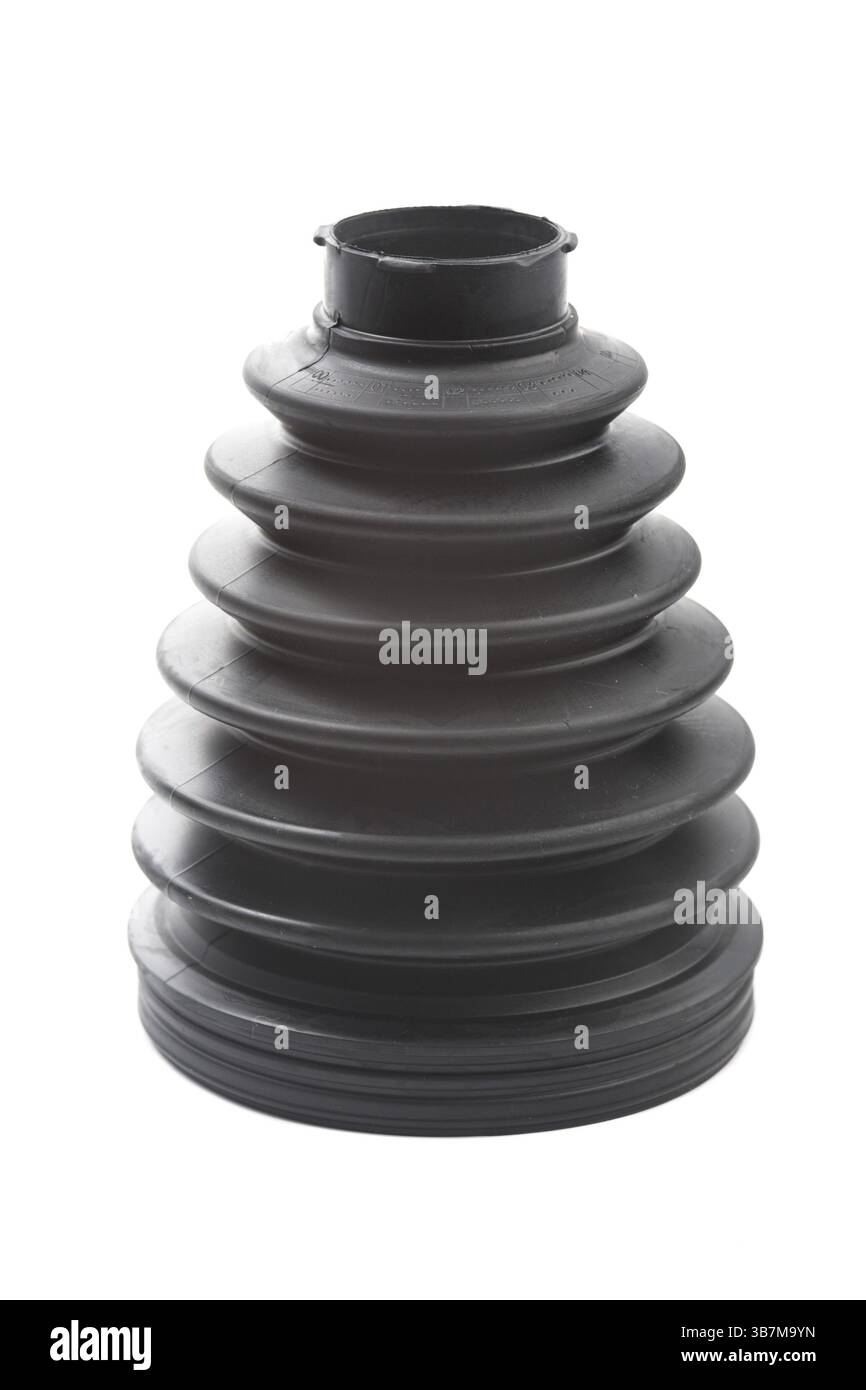 Black dust boot isolated on white background Stock Photo - Alamy