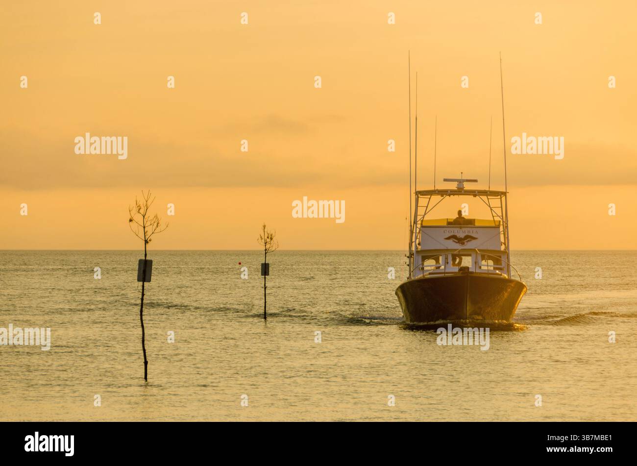 Sunset. Rock Harbor. Clam Trees. Fishing Boat Columbia. Orleans ...