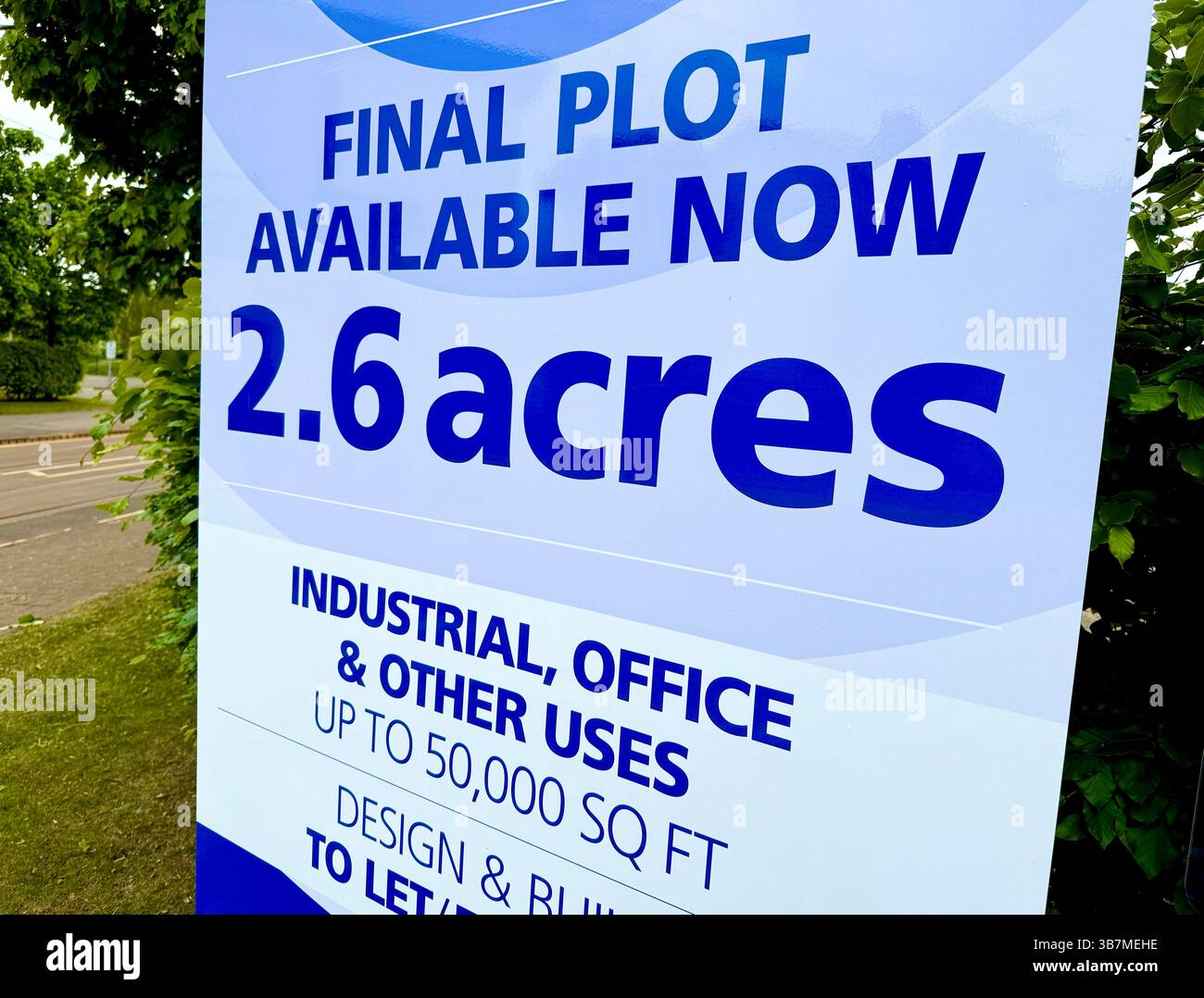 Land for sale on a business park in England, U.K. Stock Photo