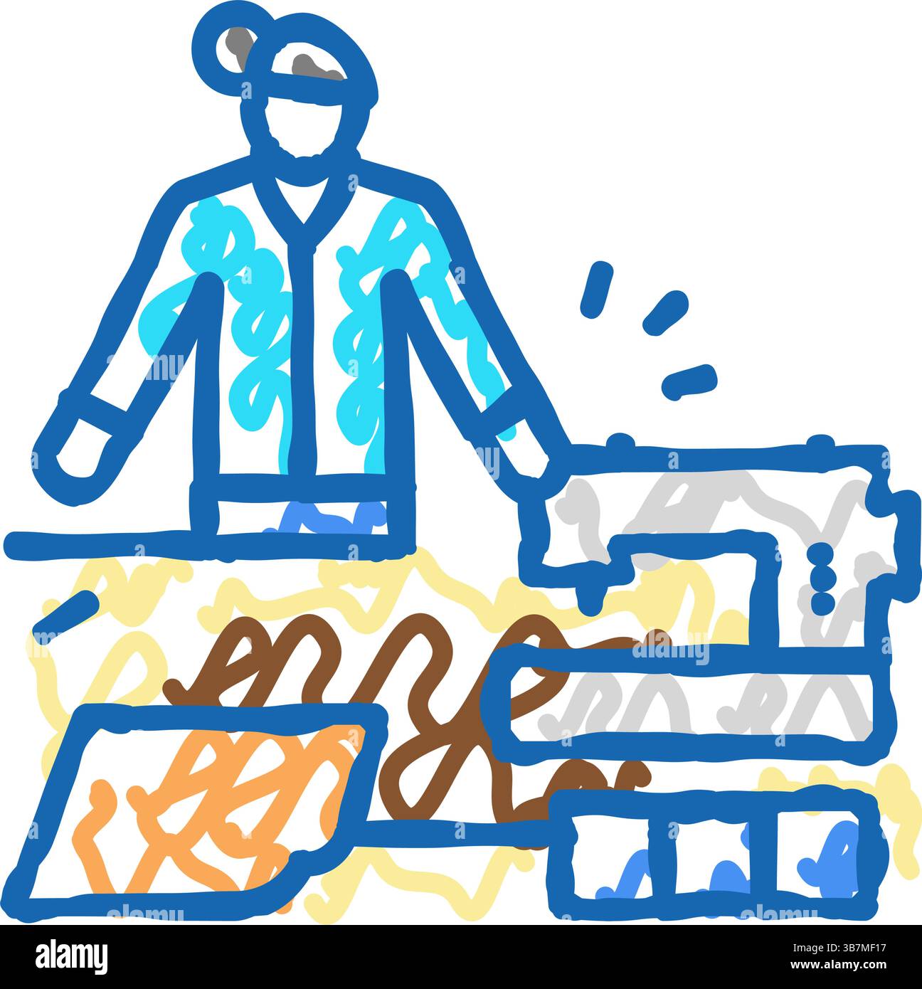sew craft occupation icon doodle illustration Stock Vector Image & Art ...