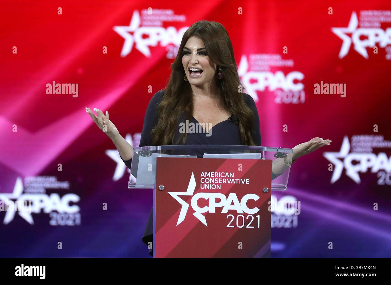 February 26, 2021, Orlando, Florida, USA: Kimberly Guilfoyle speaks at CPAC at the Hyatt Regency in OrlandoFlorida, on Feb. 26, 2021. (Credit Image: © Stephen M. Dowell/Orlando Sentinel via ZUMA Press Wire) Stock Photo
