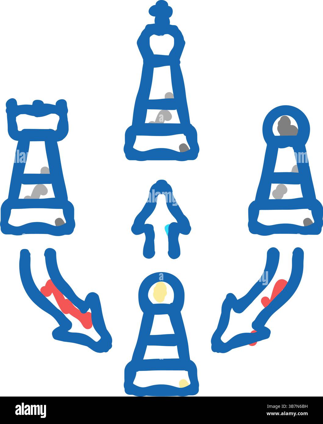 strategy chess icon doodle illustration Stock Vector Image & Art - Alamy