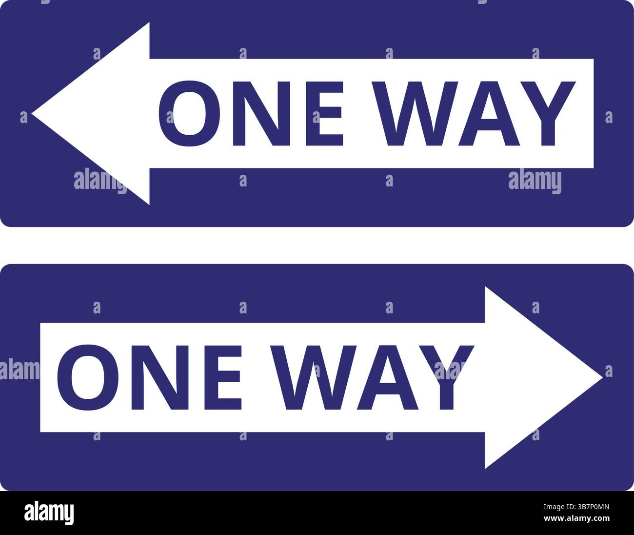 Two one way signs Stock Vector Images - Alamy