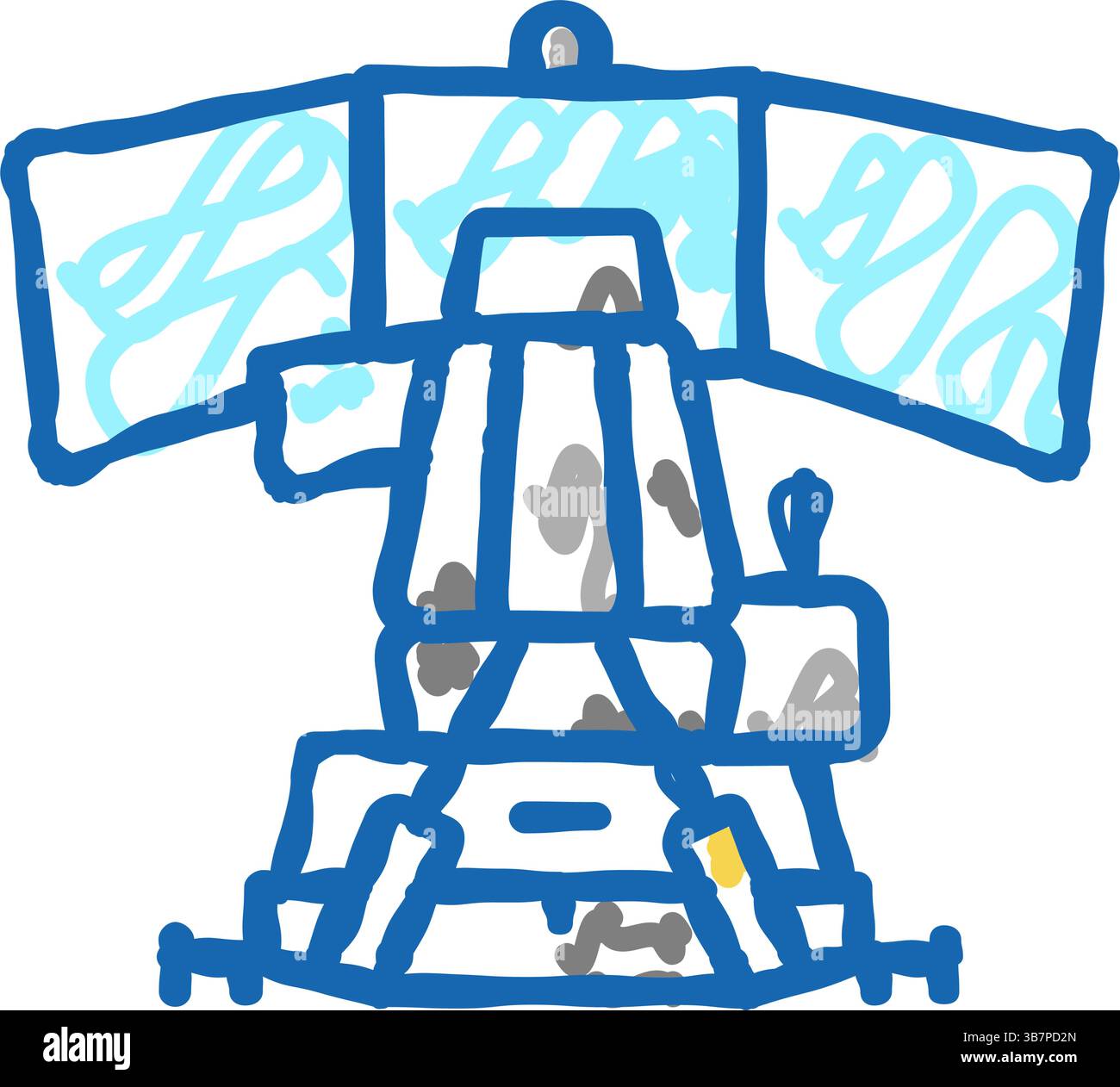 racing simulator cockpit icon doodle illustration Stock Vector Image ...