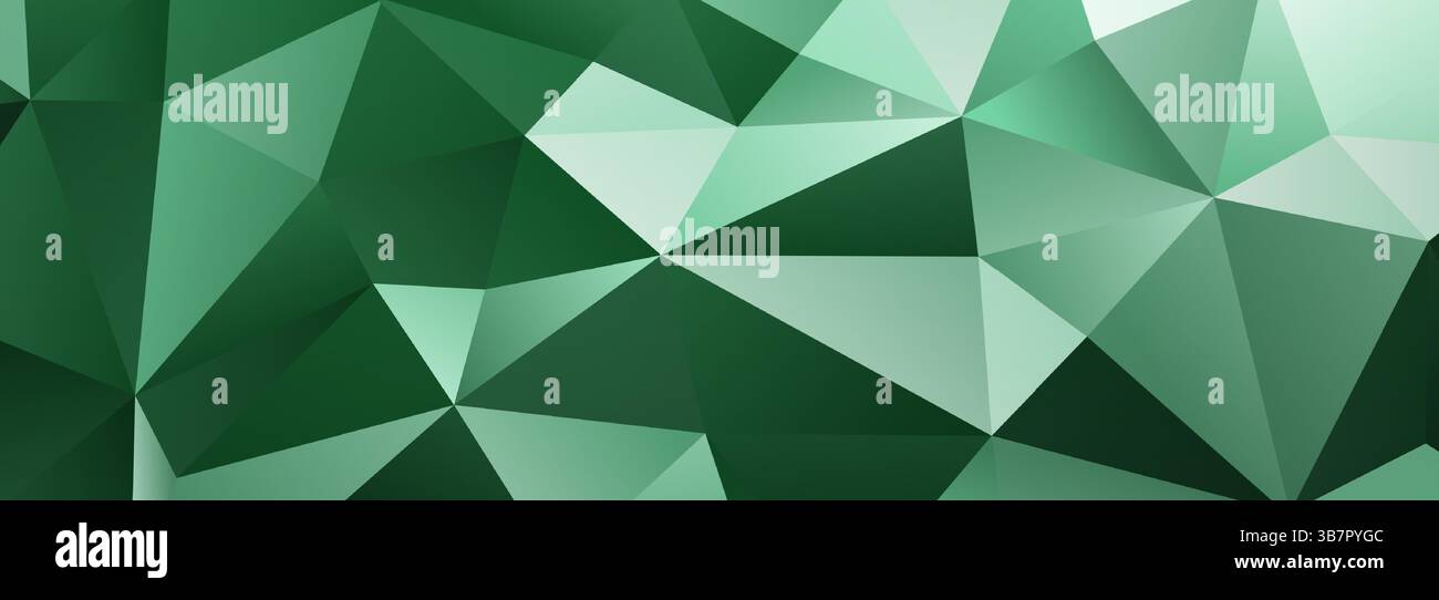 Abstract geometric dark green vector illustration featuring interconnected polygons and sharp angles, creating a dynamic and modern design. Stock Vector