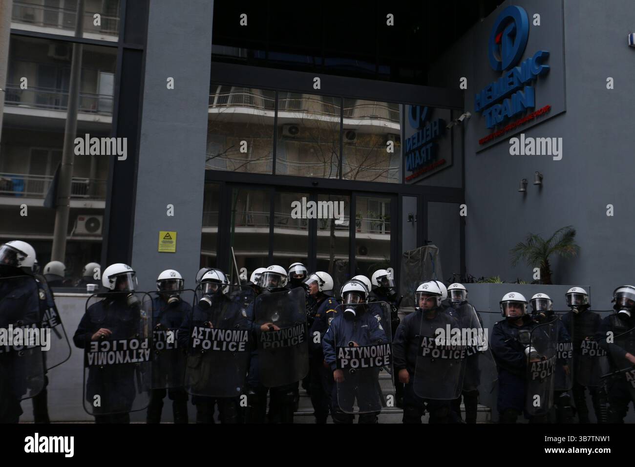 February 28, 2024, Athens, Greece: Riot police outside of Hellenic ...